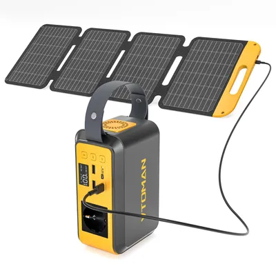 Immagine prodotto di Centralina portatile – Batteria LiFePO4 da 89,6 Wh con presa da 100 W e pannello solare