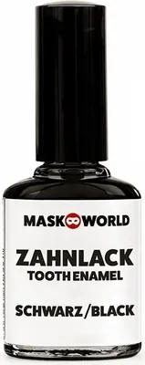 Produktbild von Zahnlack schwarz 10ml Pinselflasche