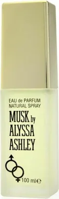 A bottle of Alyssa Ashley Musk Eau de Parfum.