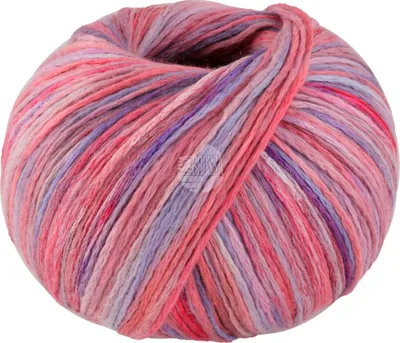 Produktbild von Lana Grossa COTONELLA MULTI 100 g weiches Kettengarn aus Pima-Baumwolle 270 m  Farbe 102 - Hellrot/Lila/Mint/Violett bunt