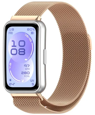 Obrázek produktu pro Kovový řemínek k chytrým hodinkám pro Huawei Band 11 / 11 Pro s magnetickým zapínáním, barva růžové zlato
