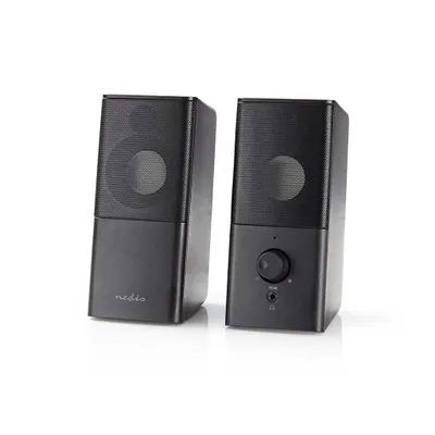 Produktbild von Nedis, Kompakte Stereo USB 2.0 Lautsprecher – Gaming & Büro, Schwarz