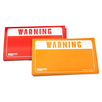 Produktbild von Stickerpack | Montana "WARNING" | Rot / Gelb | 100 Stück