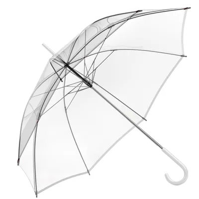 Produktbild von Transparenter Regenschirm XXL mit Automatiköffnung - Windfester & rostfreier durchsichtiger Stockschirm für Damen, Herren & Hochzeit
