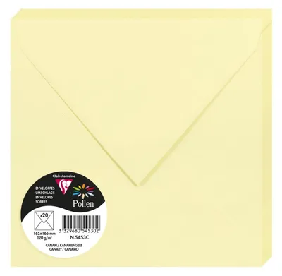Immagine prodotto di Buste Clairefontaine 165x165 giallo canarino
