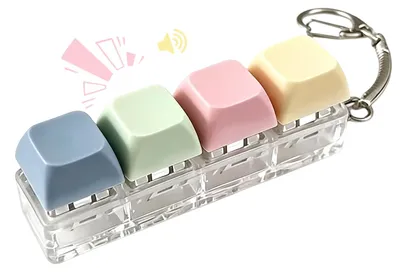 Productafbeelding van Anti-stress toetsenbord sleutelhanger, fidget speelgoed met klikdop