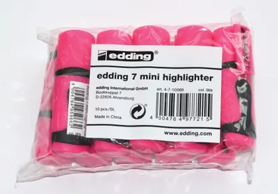 Produktbild von Edding 7, 10 Stück(e), Pink, Meißel, Schwarz, Pink, Kunststoff, 1 mm