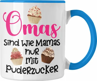 Produktbild von Trendation - Beste Oma Geschenk Tasse Geburtstagsgeschenk von Enkel Enkelin Geschenkideen Lustig Geburtstag Grossmutter (Blau)