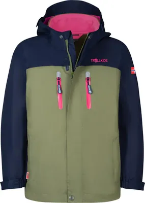 Produktbild von Trollkids Kinder Bryggen 3in1 Jacke navy/dusky olive/light magenta 140