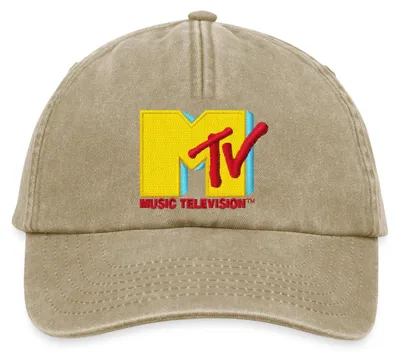 Produktbild von Spreadshirt MTV Logo Als Stick-Design Vintage Cap, One size, Vintage Beige