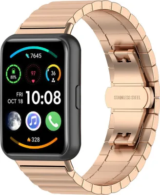 Produktbild von Strap-it Huawei Watch Fit 2 Metallarmband (Roségold)