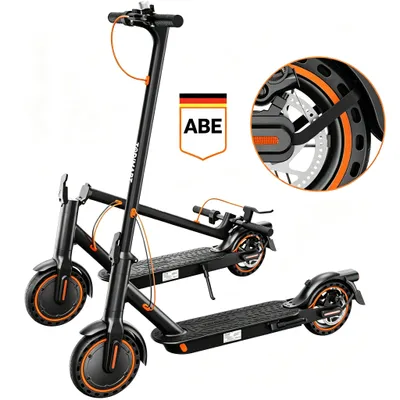 Produktbild von T3 ABE E‑Scooter, 8,5‑Zoll Wabenreifen wartungsfrei, Doppelbremssystem, 1‑Sekunden‑Faltmechanismus, 120 kg Traglast, 20 km/h ,350W