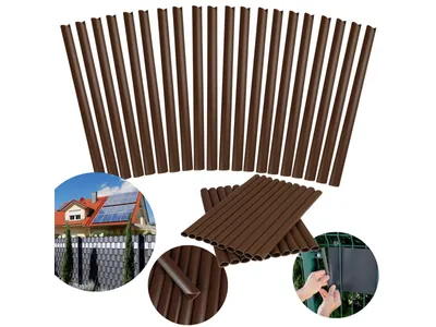 Obrázek produktu pro Plotové páskové příchytky, příchytky pro upevnění krytu 19cm, 20 kusů Hnědá