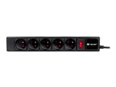 Productafbeelding van Tracer PowerGear overspanningsbeveiligingsstrip, 1,5 meter, 5 stopcontacten, met schakelaar