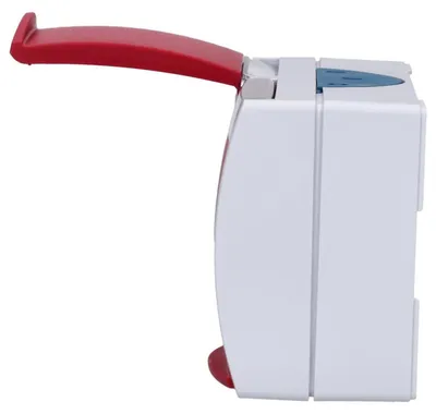 Produktbild von Busch-Jaeger 20/2 EW/DVN-53 SCHUKO Doppelsteckdose EDV mit Klappdeckel grau/blaugrün/rot Ocean IP44 2CKA002084A0700