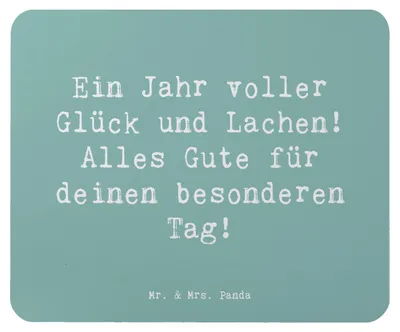 Produktbild von Mr. & Mrs. Panda Mouse Pad Spruch 2014 Geburtstag - Meeresbrise - Geschenk, Glückwunsch, Jahrgang, computer mousepad, Mauspad, Glück, Jahrgangsgeburtstag, wertschätzen