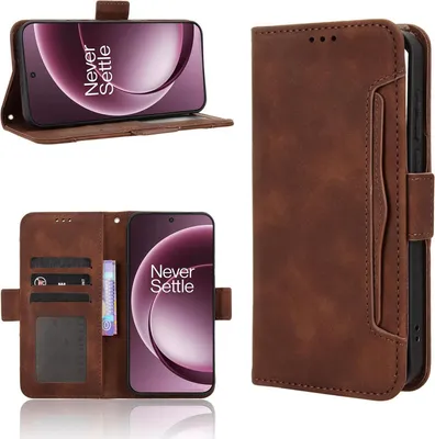 Produktbild von Mobigear Slide Wallet  OnePlus 15 Hülle Klapphülle Geldbörse - Braun