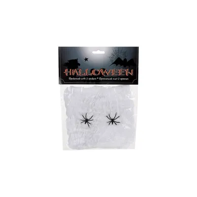 Produktbild von Halloween Spinnennetz mit 2 Spinnen 50x40cm