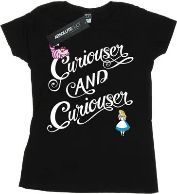 Produktbild von Disney - "Alice In Wonderland Curiouser" T-Shirt für Damen BI8331 (XXL) (Schwarz)