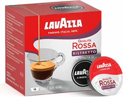 Produktbild von Lavazza Qualità Rossa Ristretto Kaffeekapsel Dunkle Röstung 16 Stück(e)
