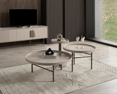 Obrázek produktu pro Moderní obývací pokoj Sada stolků Elegantní konferenční stolek Designový odkládací stolek