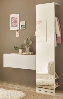 Produktbild von Garderobe Set 2-teilig "Center" in weiß und Wotan Eiche Garderobenkombination
