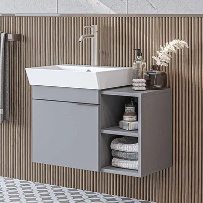 Produktbild von Skye Decor, Hochwertiger Badschrank mit Waschbecken, 72 cm, 100% Melamin, Grau