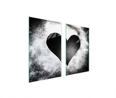 Immagine prodotto di Piastre copri fornelli 2 pezzi 75x52 Vetroceramica copri piano cottura vetro tagliere cuore amore