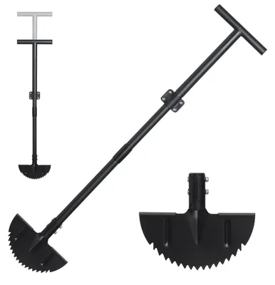 Obrázek produktu pro Ruční sekačka na trávu s nastavitelnou rukojetí 86-106 cm - Profesionální zahradní nůžky na obruby v černé barvě