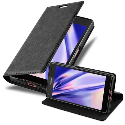 Immagine prodotto di Cadorabo custodia per Sony Xperia Z5 COMPACT cover protettiva in nero custodia per cellulare cover chiusura magnetica