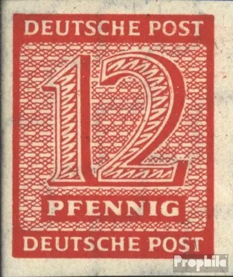 Produktbild von Briefmarken Sowjetische Zone (All.Bes.) 1945 Mi 119I, beschädigtes T postfrisch Ziffer
