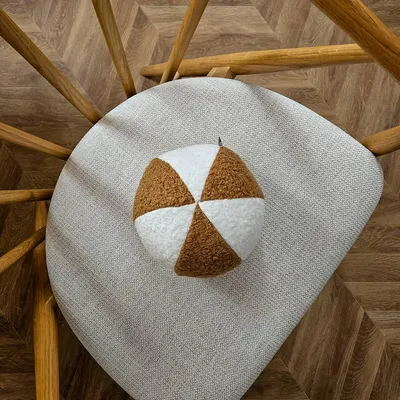 Immagine prodotto di Cuscino SOFT LOOP bianco/caramello, bouclé, Ø 20 cm