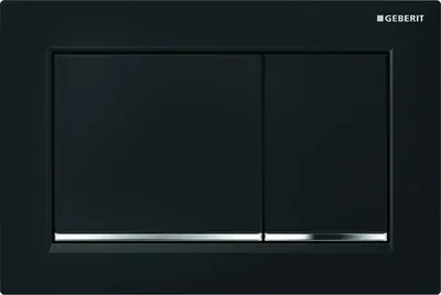 Produktbild von Geberit Omega20 Betätigungsplatte für 2-Mengen-Spülung, eckig, 115.080.KM.1