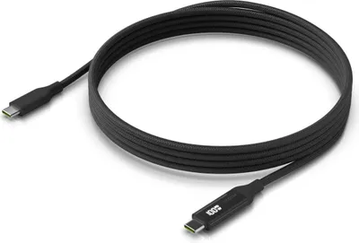 Produktbild von Ubiquiti UACC-Cable-USB-100W-2M-BK, 2 m, USB C, USB C, 0,48 Gbit/s, Schwarz, Grau