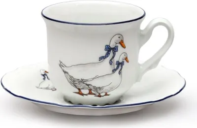 Produktbild von Thun 1794 Tasse mit Untertasse, Gans, 160 ml, Porzellan, Konstanz, Thun
