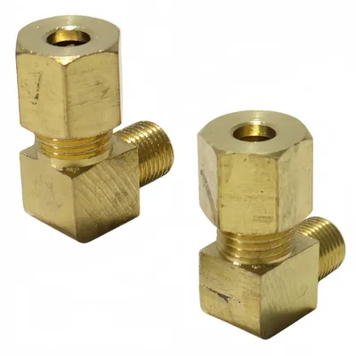 Messing-Kompressionsanschluss 2er-Pack, 6 mm OD, 1/8 Zoll BSP