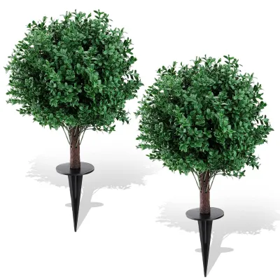 Image de Lot de 2 plantes artificielles résistantes aux UV, pour intérieur et extérieur