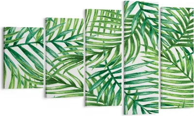 Produktbild von Bild auf Leinwand - Leinwandbild - Palme Blatt grün - 100x60cm - Wand Bild - Wanddeko - Wandbilder - Leinwanddruck - Bilder - Kunstdruck - Wanddekoration - Leinwand bilder - Wandkunst - EG100x60-3777
