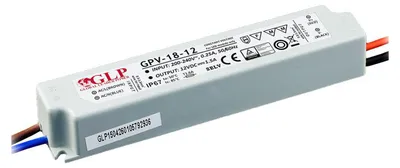 Obrázek produktu pro LED zdroj (trafo) 12V 18W 1,50A IP67 GLP GPV-18-12