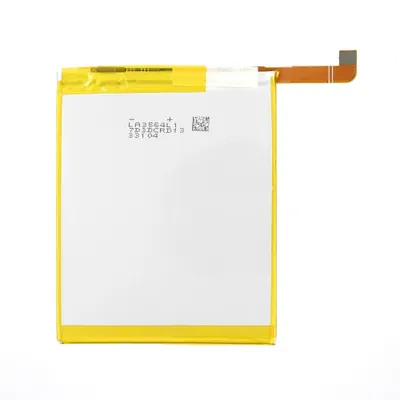 A flat lay of a battery on a white background.
