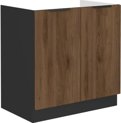 Produktbild von Spülenschrank Monza Nussbaum 80 ZL 2F BB