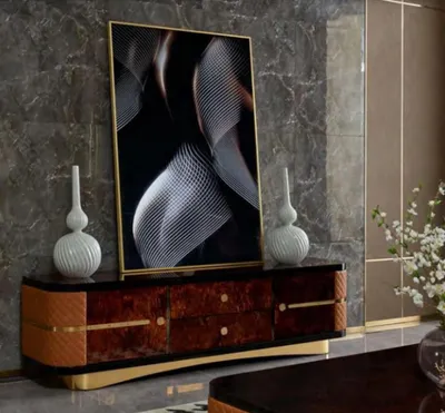 Immagine prodotto di Credenza di design rtv cassettiera laterale bassa armadio scaffale soggiorno tv