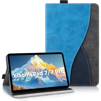 Productafbeelding van Beschermhoes voor Xiaomi Pad 7/7 Pro 11 inch (2024) met portemonnee en standaardfunctie, blauw