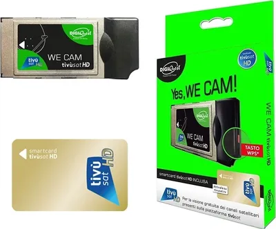 Produktbild von DIGIQUEST Yes, We CAM - We CAM Tivùsat HD, KItTivusat dla TV i dekodera, moduł CAM i SMARTCARD - karta Tivùsat w zestawie