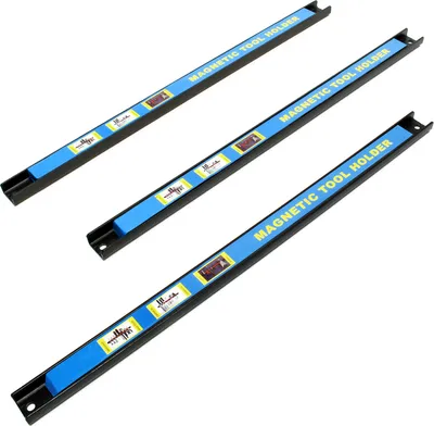 Produktbild von Wiltec magnetická lišta sada 3 46cm držák na nářadí z uhlíkové oceli lišta jako nástěnný držák pro dílnu pro montáž na stěnu nástroj magnetická lišta nástroj stěna