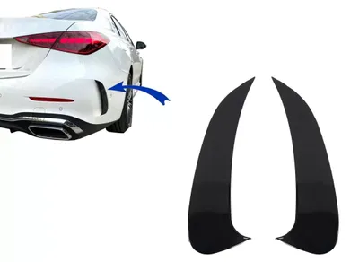 Imagen del producto de Paragolpes delantero y alerones laterales para Mercedes Clase C W206 Sport Line, modelo 2021 en adelante, color brillante.