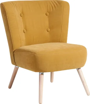Produktbild von Max Winzer Sessel Neele - Velourstoff mais - Maße: 69 x 68 x 80 cm