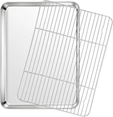 Productafbeelding van Bakplaat met koelrooster (2, 40 x 30 x 2,5 cm)