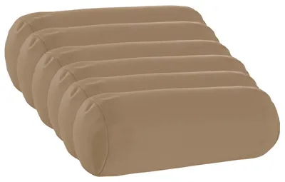 Obrázok produktu pre vidaXL Vankúšový poťah, 6 ks, HEERLEN, farba taupe, priemer 15 x 40 cm, materiál: polyester