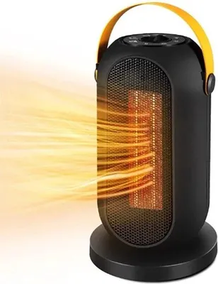Zdjęcie produktu dla Grzejnik elektryczny z wentylatorem – kompaktowy – czarny